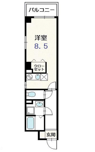 シティパル(ワンルーム/2階)の間取り写真