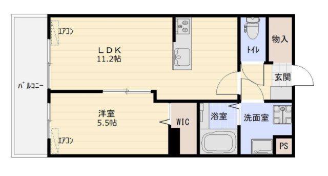 TENTO小池町(1LDK/1階)の間取り写真
