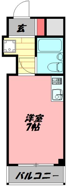 センターハイム大宮(ワンルーム/8階)の間取り写真
