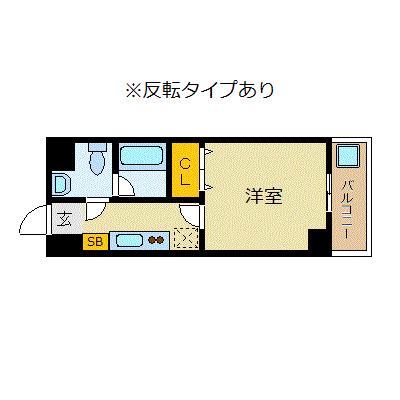 レコンフォルト(1K/5階)の間取り写真