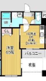 BELLAUBE大久保(1DK/1階)の間取り写真