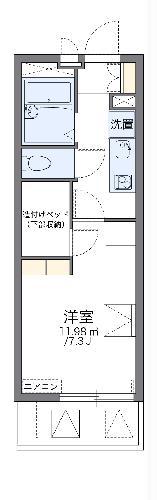 レオパレスラピスラズリ(1K/2階)の間取り写真