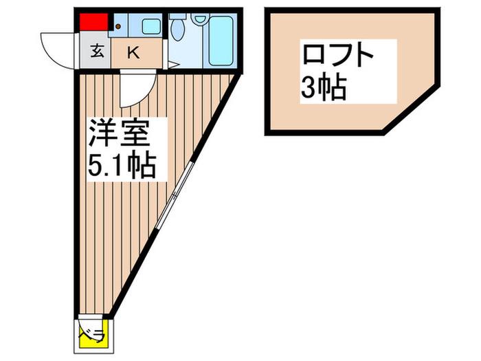 DAIKAN10(1K/2階)の間取り写真