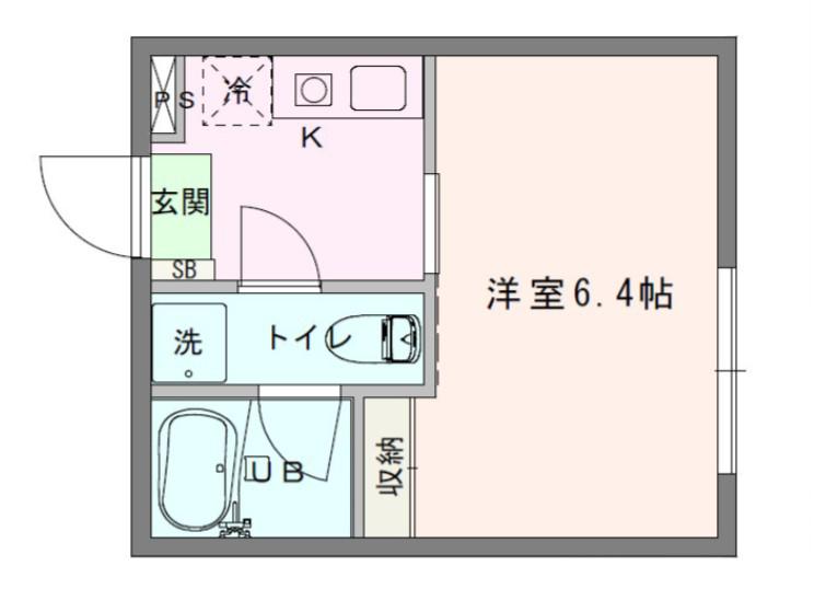 LE COEUR EBISUルクールエビス(1K/1階)の間取り写真