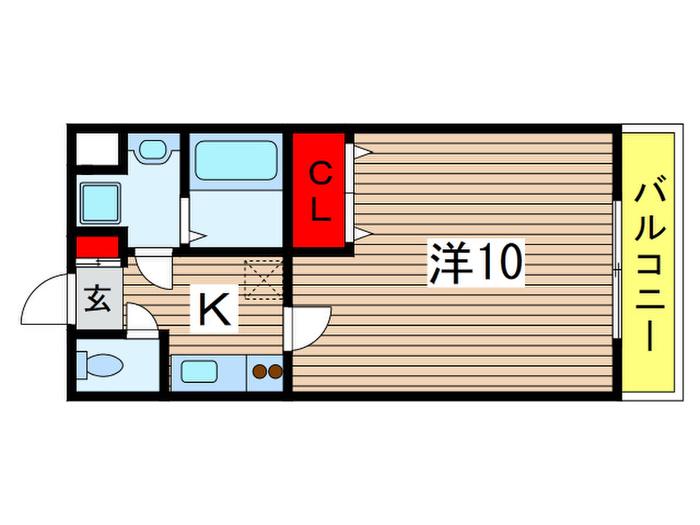 RIVAGE(1K/3階)の間取り写真