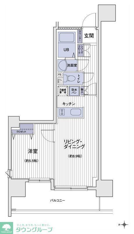 エスティメゾン大島(1LDK/3階)の間取り写真