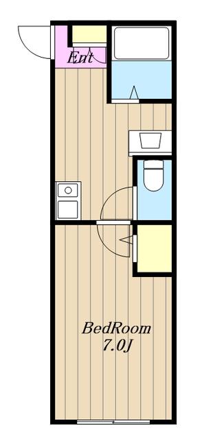 RISTIA海老名(1K/2階)の間取り写真