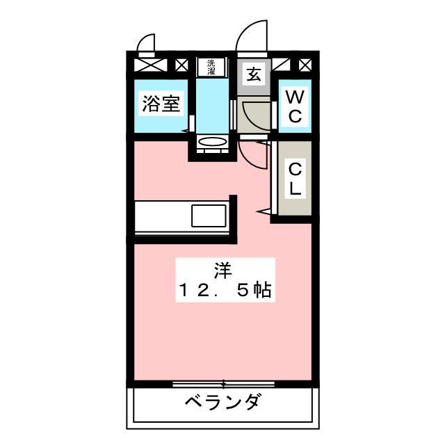 ユニバーサル(ワンルーム/3階)の間取り写真