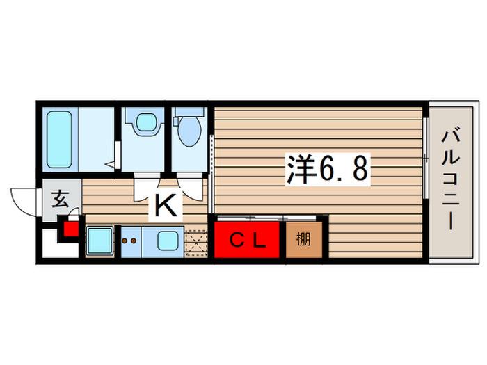 リブリ・サウザン ブライト(1K/3階)の間取り写真