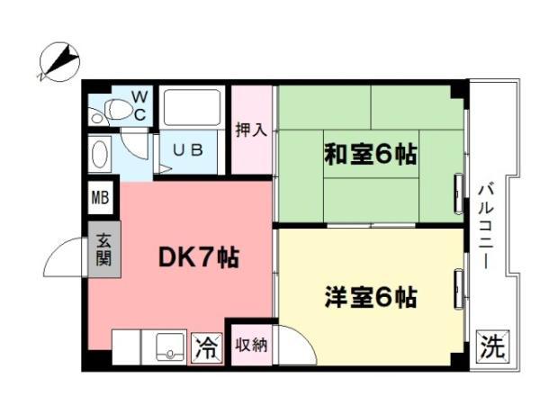 小泉マンション(2DK/3階)の間取り写真