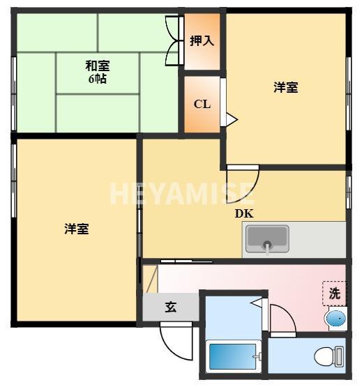 ファミールTK(3DK/1階)の間取り写真
