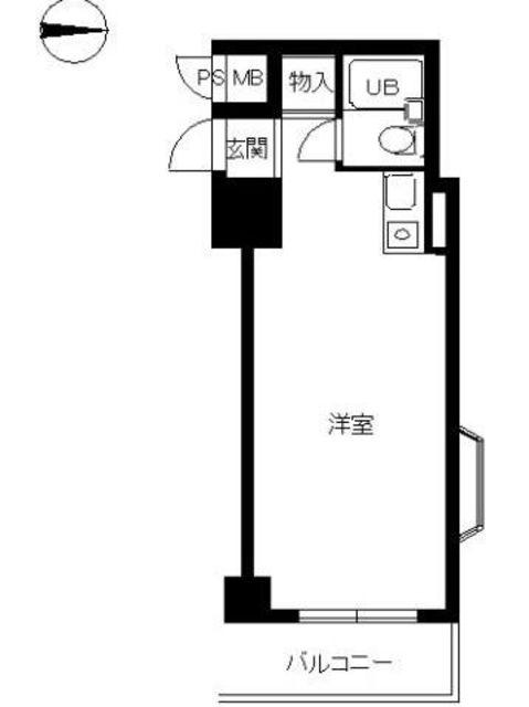 スカイコート渋谷(ワンルーム/4階)の間取り写真