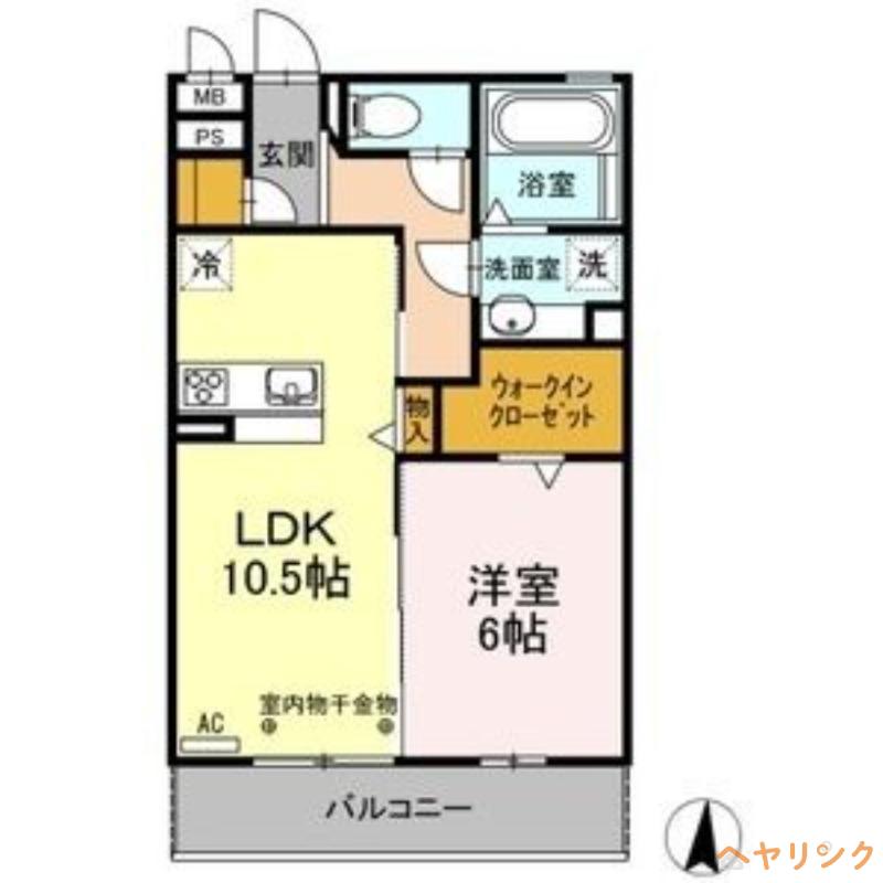 シクリア丸ノ内(1LDK/1階)の間取り写真