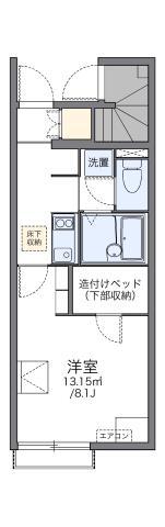 レオネクストYANNO3(1K/1階)の間取り写真
