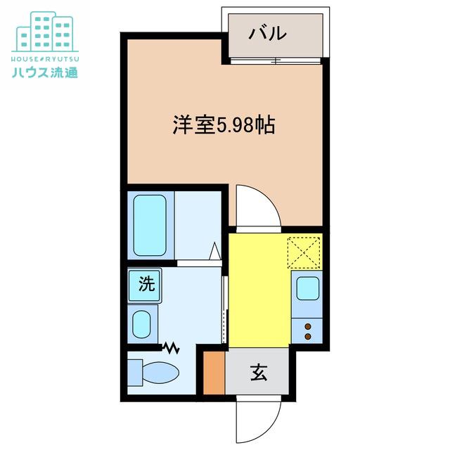RESIDENCE館内(1K/1階)の間取り写真
