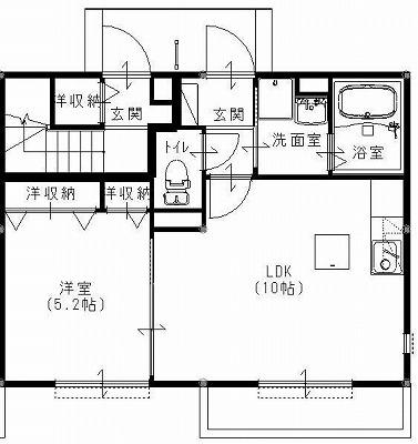 リジェンヌ(1LDK/1階)の間取り写真