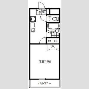 浅井ビル(1K/3階)の間取り写真