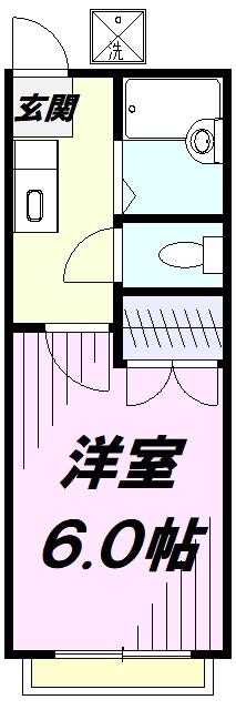 サンビレッヂ(1K/2階)の間取り写真