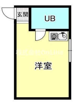 エリーズ南本町(ワンルーム/4階)の間取り写真