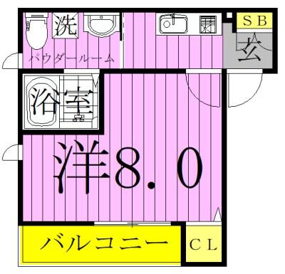 THESAURUS(1K/3階)の間取り写真