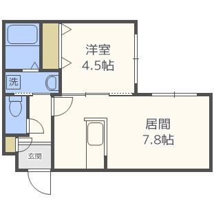 LAPLACE イースト(1LDK/3階)の間取り写真