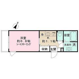 NIDO LARGOII(1K/2階)の間取り写真
