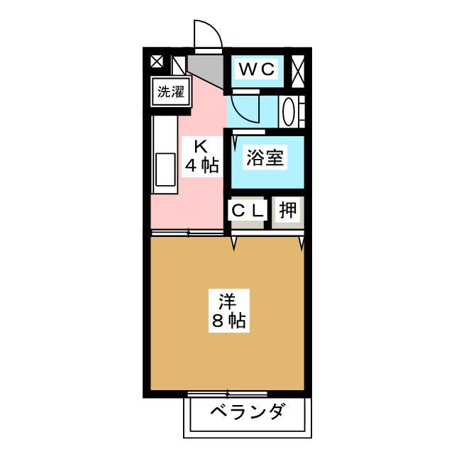 SURPLUS ONE アカハネ(1K/2階)の間取り写真