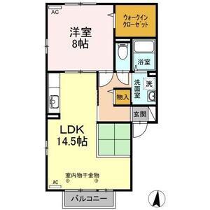 サニーハウス(1LDK/1階)の間取り写真