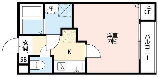 ONE FOR ALL 大宮(1K/1階)の間取り写真