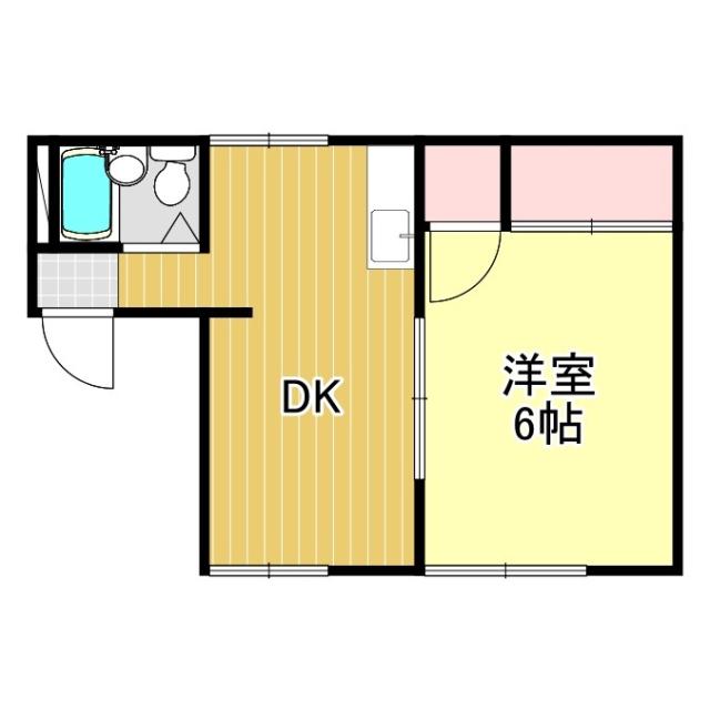ピュアハイツ永井川A(1DK/1階)の間取り写真