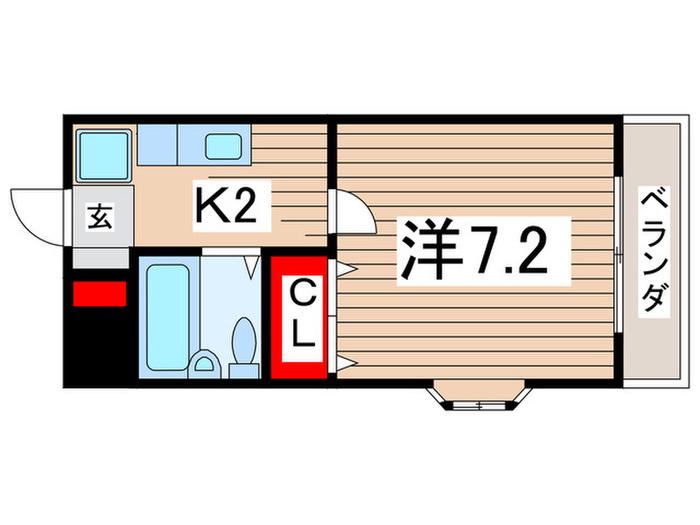 トークアボリザ(1K/2階)の間取り写真