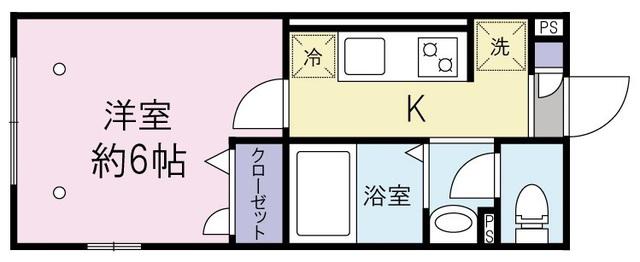 コーナス中野(1K/1階)の間取り写真