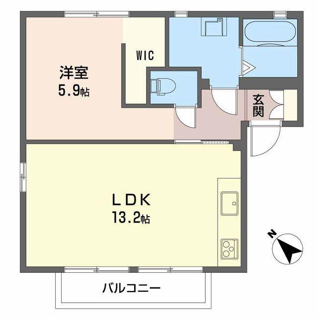 ハイツシービーI(1LDK/1階)の間取り写真
