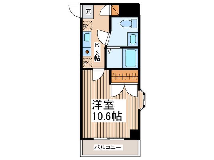 アイリーSEVEN COURT(1K/5階)の間取り写真