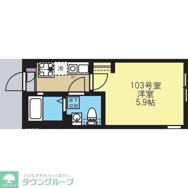FLBレジデンス金沢文庫(1K/2階)の間取り写真