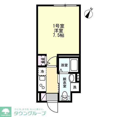 ベイルームグラシア海老名(1K/2階)の間取り写真