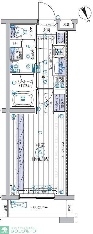 ブライズ高井戸DUE(1K/3階)の間取り写真