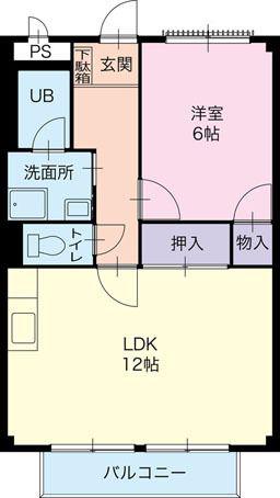 SURPLUS雨池I(1LDK/2階)の間取り写真