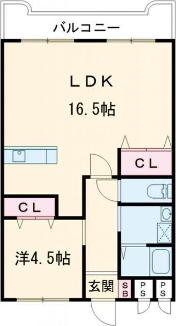センチュリーアスカI(1LDK/3階)の間取り写真