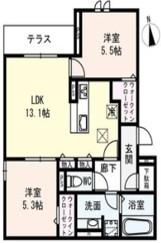 ロイジェント住之江公園(2LDK/3階)の間取り写真