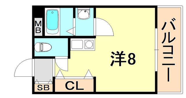 DOMESTIC南光荘(ワンルーム/1階)の間取り写真