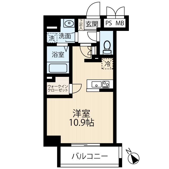 LIBTH前島II(ワンルーム/6階)の間取り写真