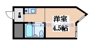 プレアール新深江(ワンルーム/4階)の間取り写真