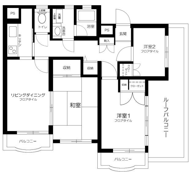 アステール荻窪(3LDK/4階)の間取り写真