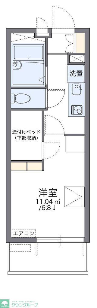 レオパレスコンパル歌島(1K/1階)の間取り写真