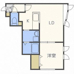 グレースノート35(1LDK/2階)の間取り写真