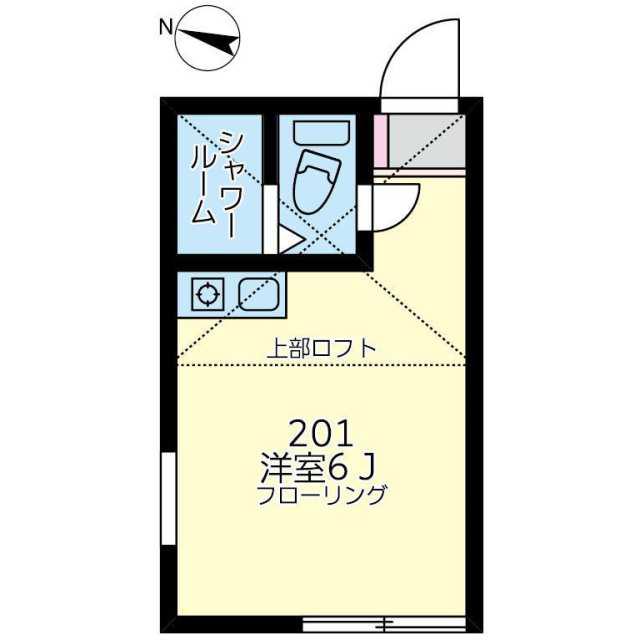 ユナイト尻手アルゼンティーナ(ワンルーム/2階)の間取り写真
