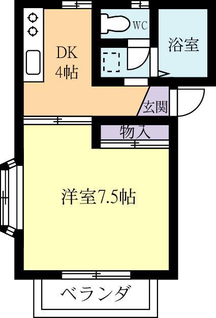 ハイム・ライラック(1K/1階)の間取り写真