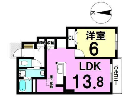 ヴィオラ(1LDK/1階)の間取り写真