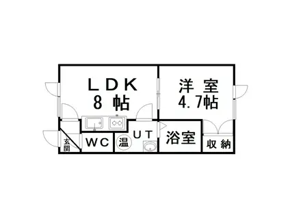 フェリス(1LDK/2階)の間取り写真